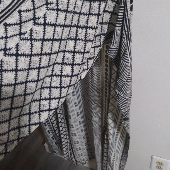 Jackpot Navy and Cream Ethnic Print Duster Sz M - Picture 6 of 6